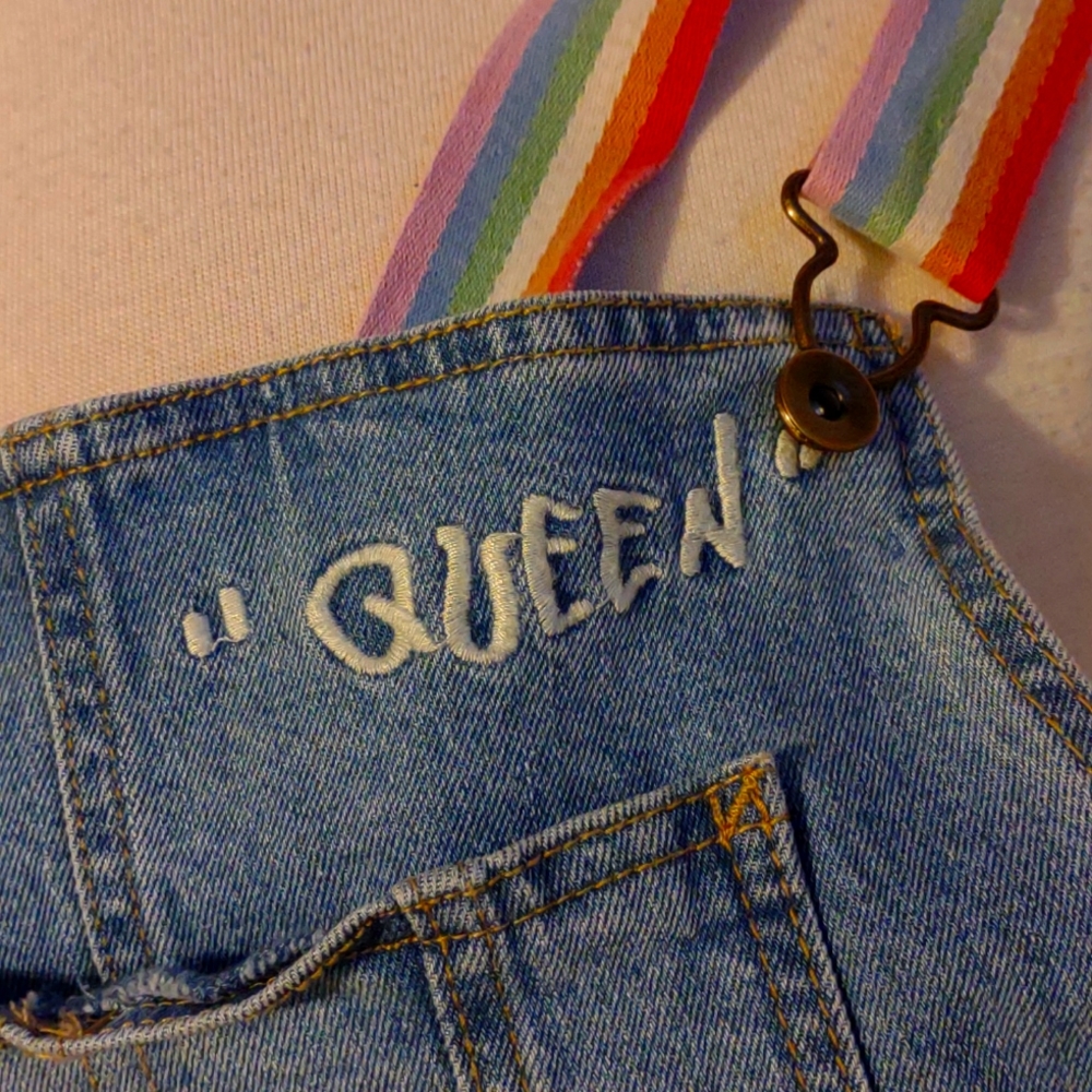 😻😮BLU BLACKBOYBE "Queen" Pride Shortalls ( Unisex)